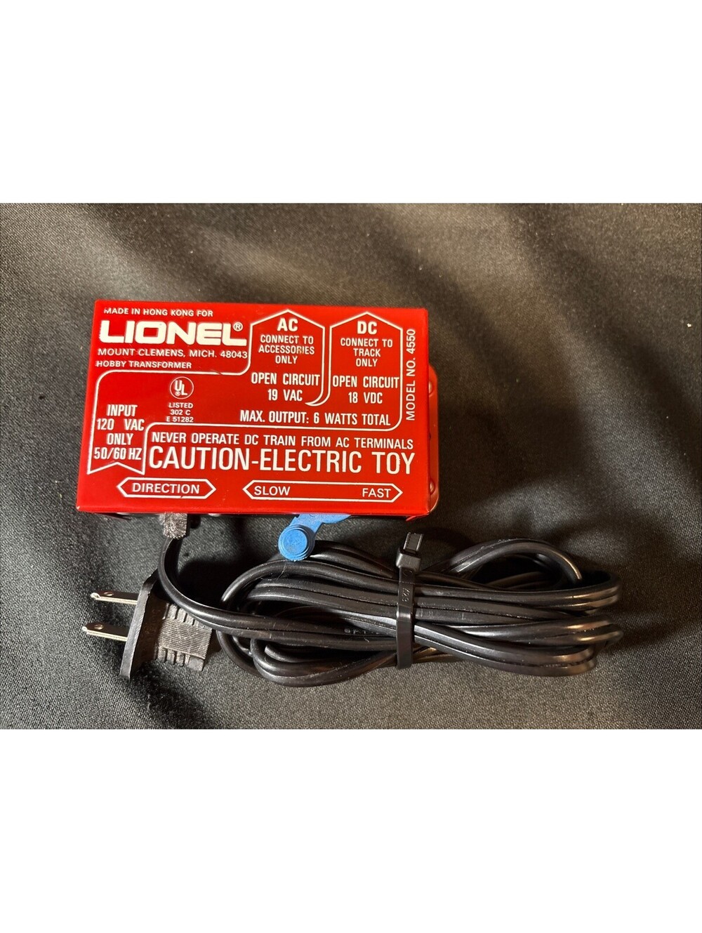 VTG Lionel HO Gauge 6 Watt Transformer 5-4550 NO BOX Working Great Condition